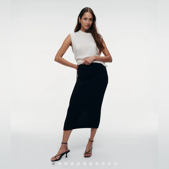 NWT NAADAM Black Cashmere Pencil Skirt size Small - Picture 1 of 8